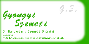 gyongyi szemeti business card